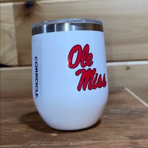 Corkcicle White and Red Ole Miss Stemless Tumbler